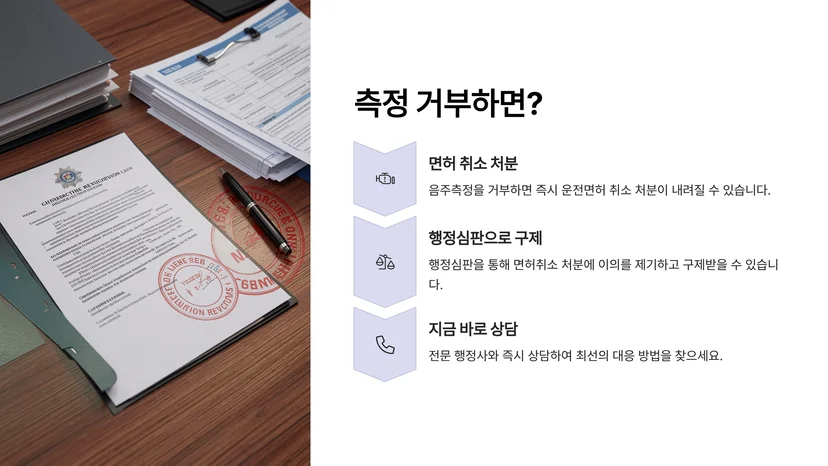 음주측정 거부 처벌과 면허취소 구제, 행정심판으로 막는 법 음주측정 거부가 얼마나 위험한가