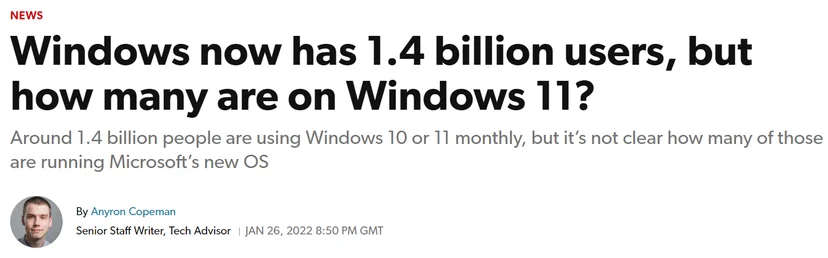 Windows User Base