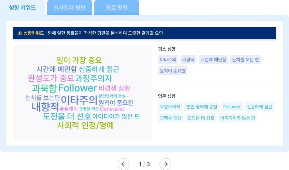 스펙터 레퍼런스 체크(평판조회) 예시 이미지
