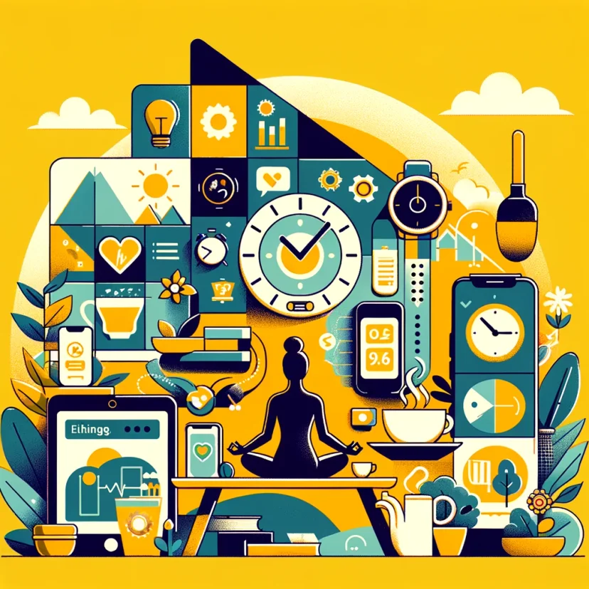 Use Technology Wisely: A harmonious blend of technology and traditional morning routine activities​​.