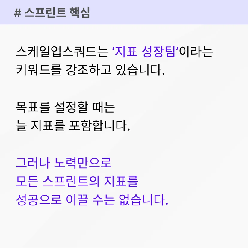 스프린트를 시작하게 된 배경