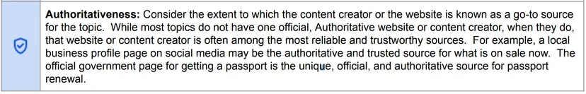 Authoritativeness