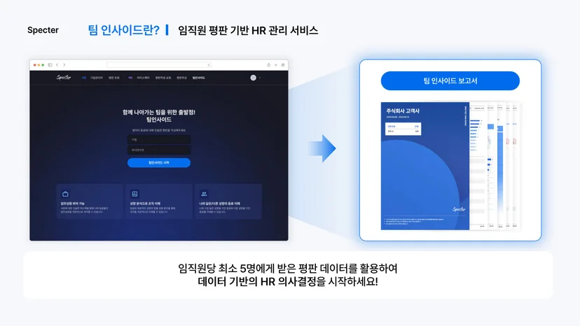 스펙터가 제공하는 조직 관리 및 진단 서비스 [팀 인사이드]