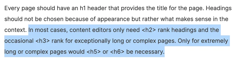 role of h tags