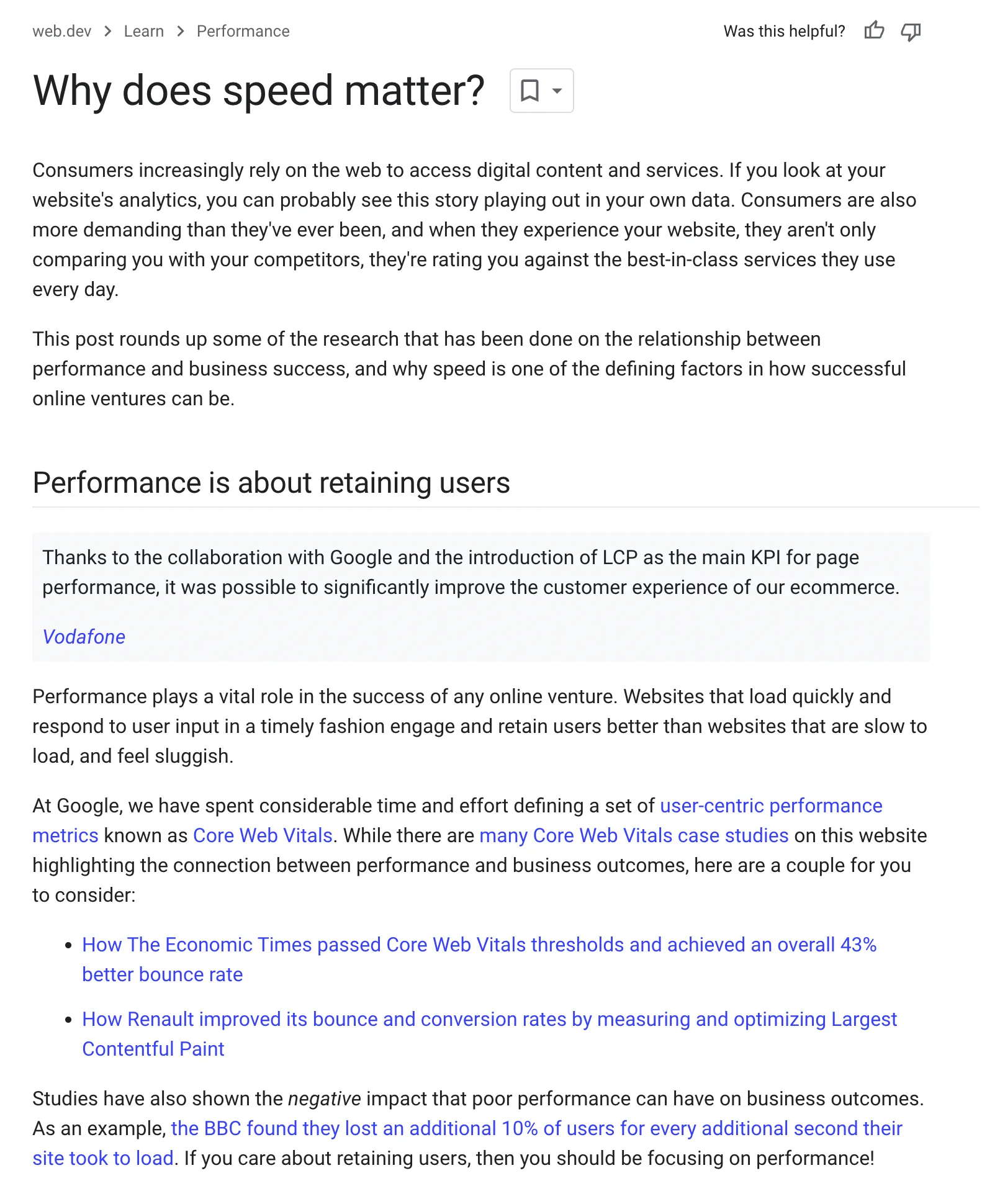 Why does speed matter?