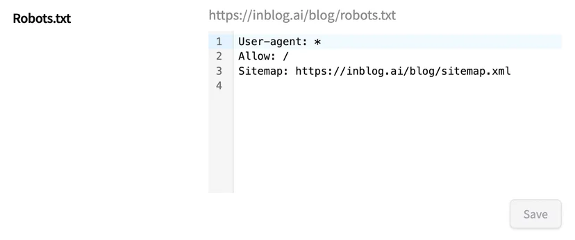 default robots.txt file