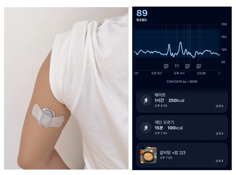 파스타 연속혈당측정기 리뷰 사용기 혈당스파이크