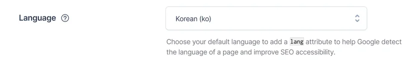 language selection