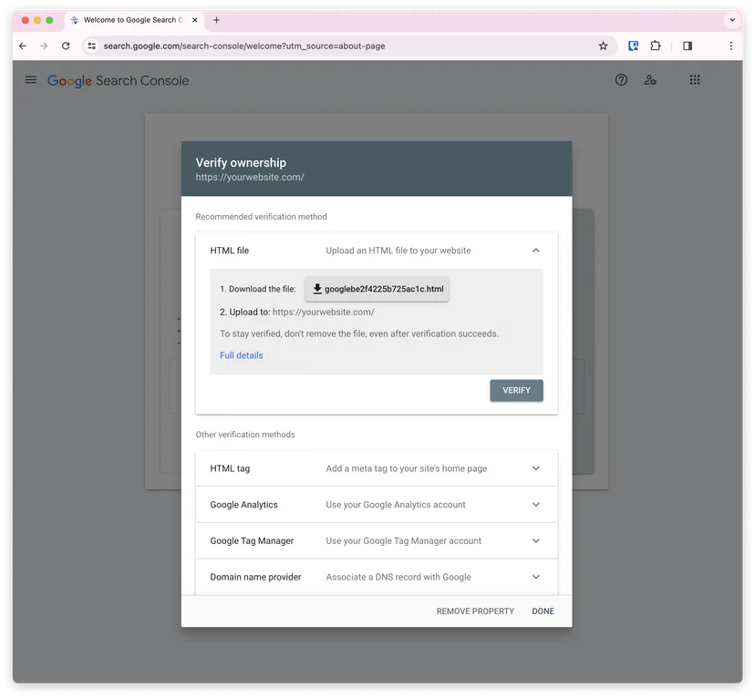 how to verify blog ownership