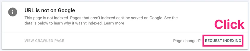 request indexing