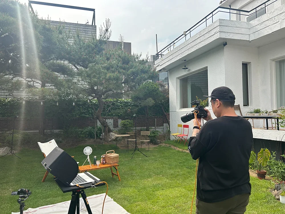 상세페이지 야외 촬영