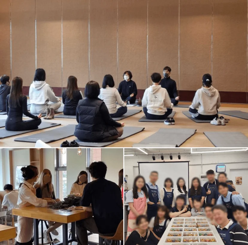 사내 취미 문화 원데이클래스 진행 사진