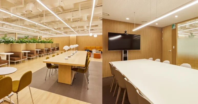 현대자동차 송암빌딩 사무실 라운지 테이블 및 회의실