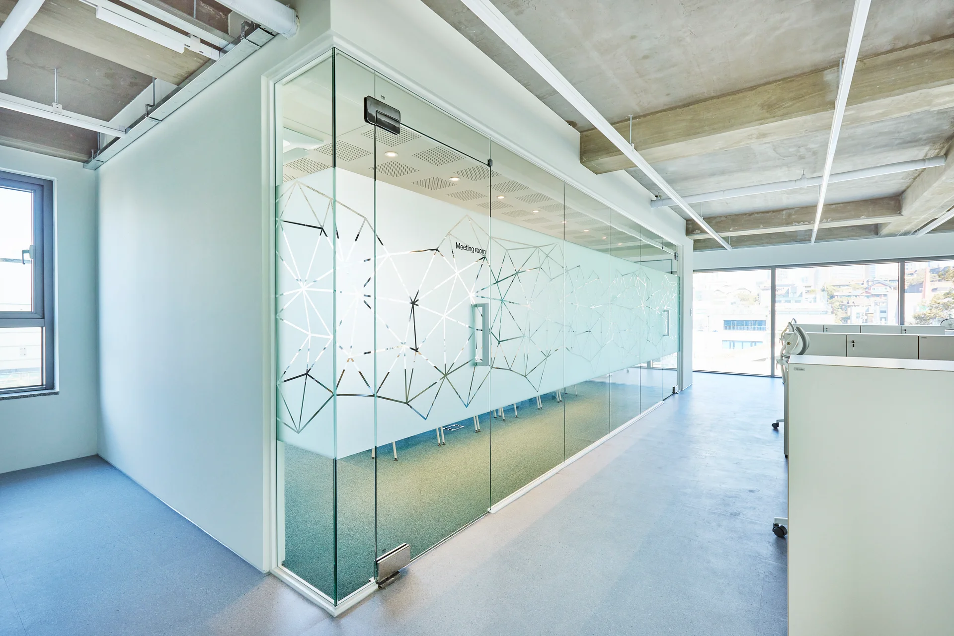 메이사 사무실 회의실 외부 안개 시트