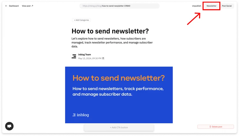 Accessing the Newsletter Page
