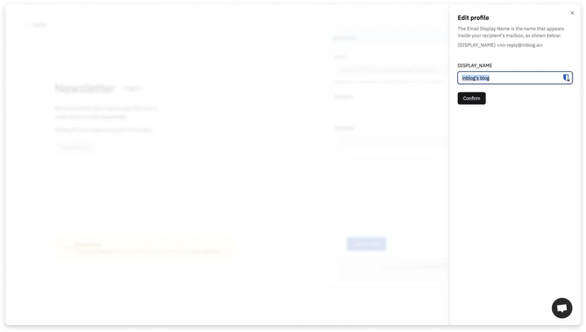 Change Email Display Name