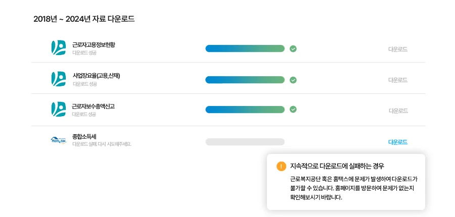 다운로드 실패 시 재다운로드 시도 버튼 활성화