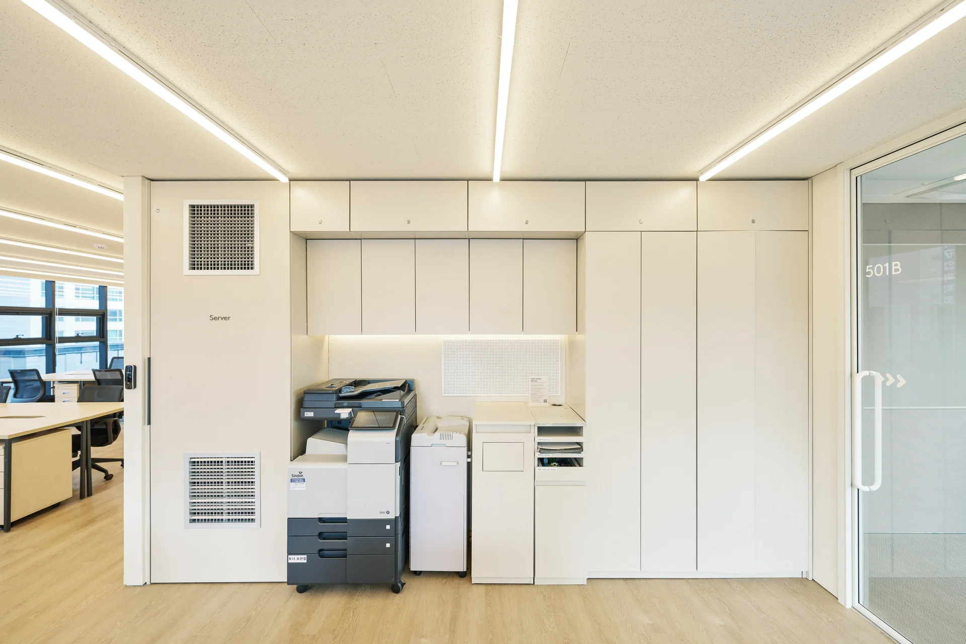 패스트파이브 서초2호점 서버실, OA 존 인테리어