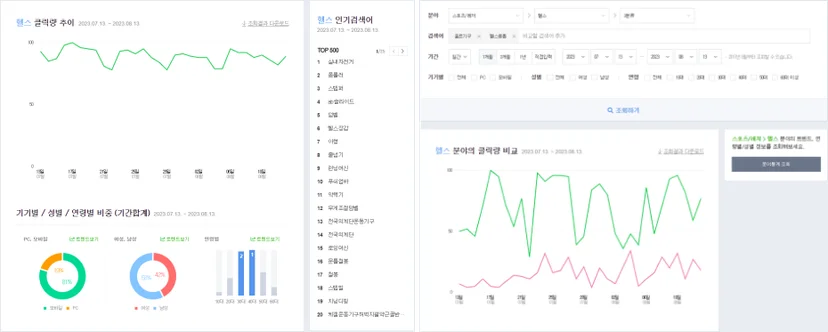 네이버데이터랩 아이템 선정