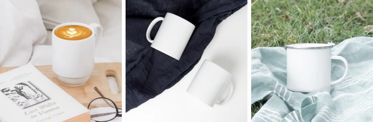 다른 분위기에서 촬영한 비슷한 제품들