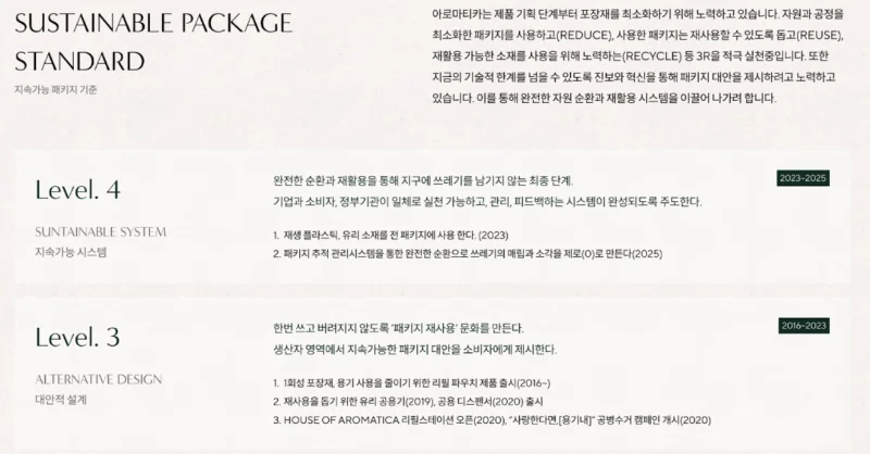 아로미티카 친환경 패키지 디자인