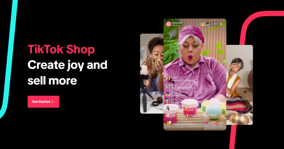 틱톡샵 글로벌 홈페이지 화면