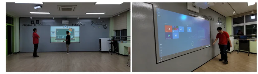 물론 중앙 디지털 공간은 터치도 가능하다.