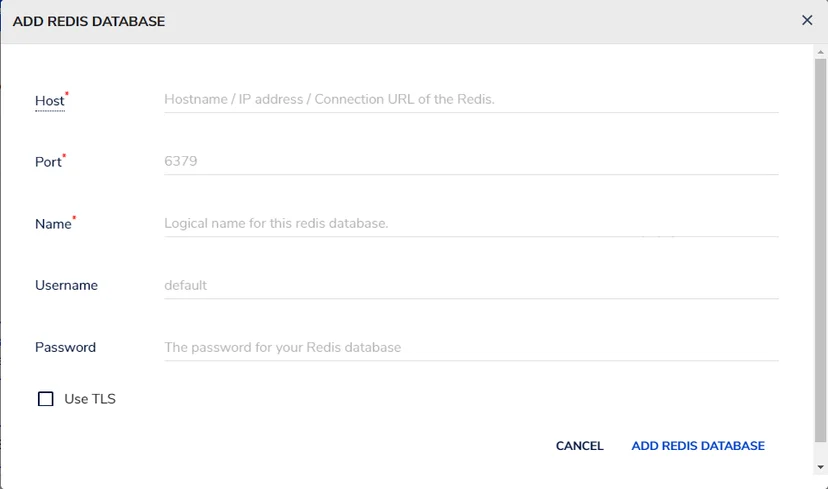 RedisInsight Add Database