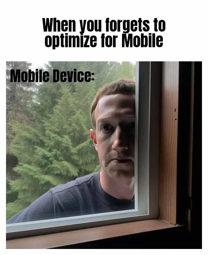 when you forgets to optimize for mobile