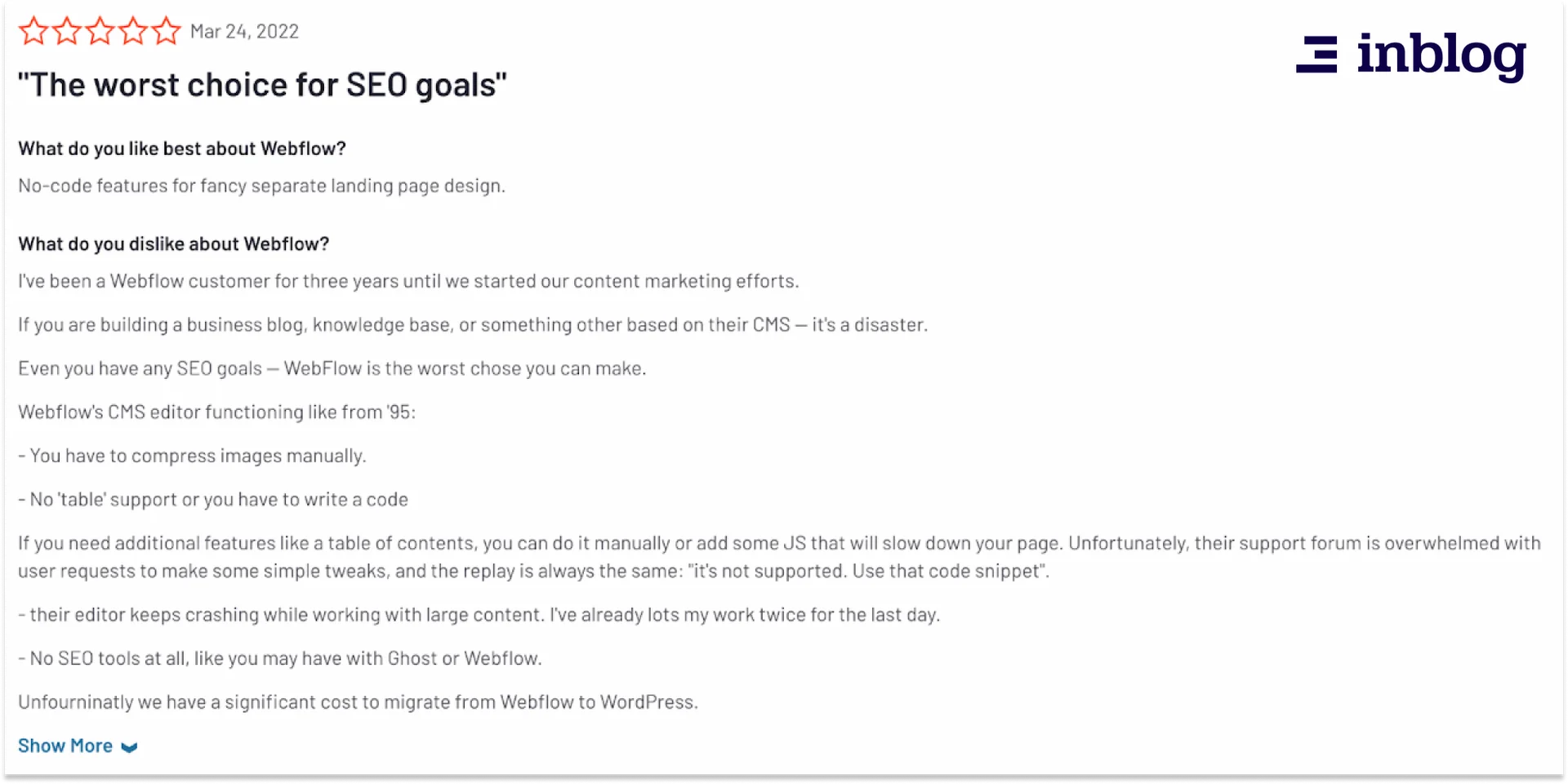 webflow needs advanced technical SEO implementation