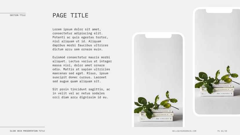 template with phone mock up