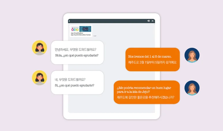 번역 서비스를 지원하는 언어권 여행객 증가