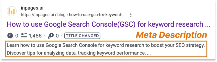 SEO meta description