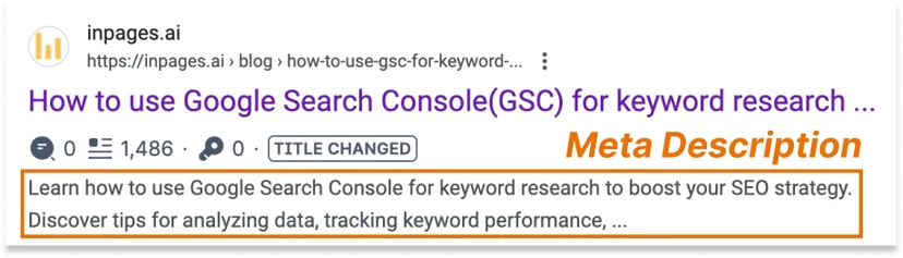 SEO meta description