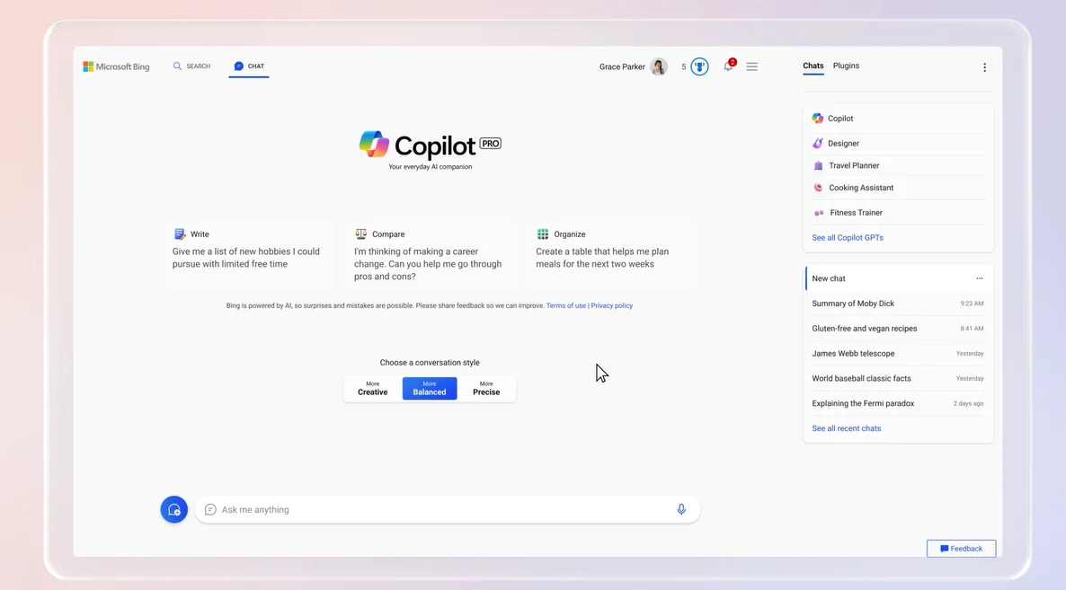 마이크로소프트의 생성형 AI 코파일럿