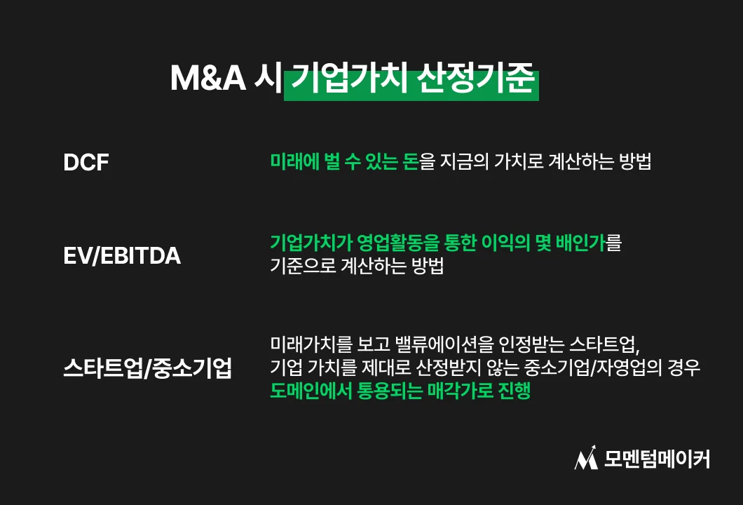 기업가치 산정기준