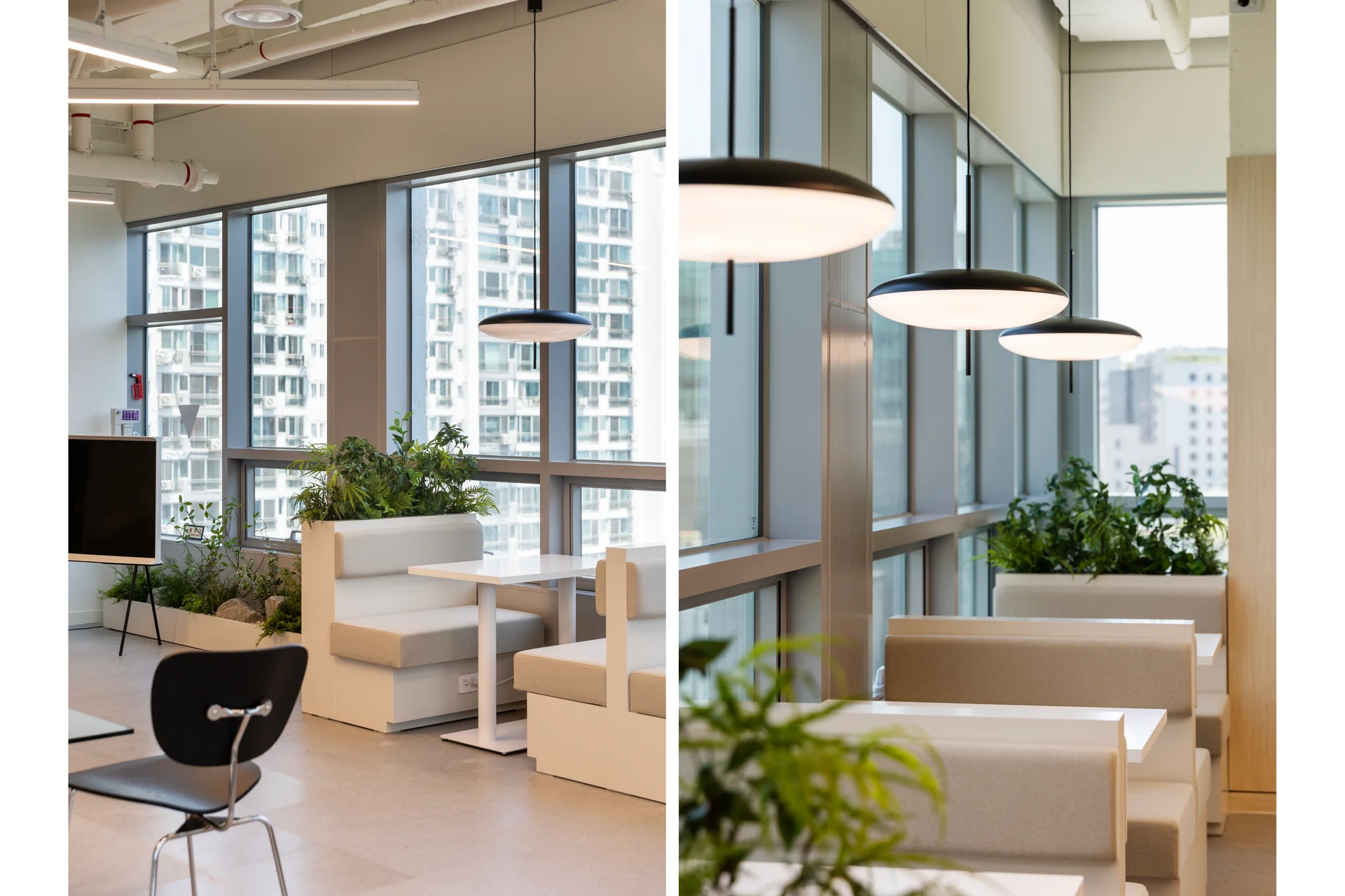 엑스와이지 사무실 조명, 가구 인테리어