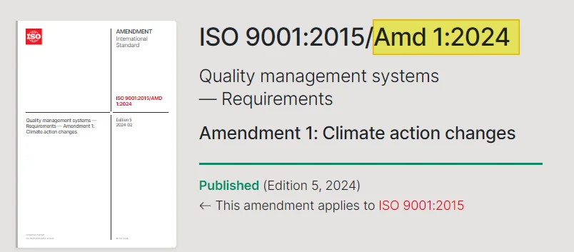 ISO 9001 개정