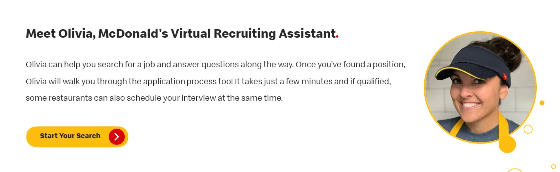 맥도날드의 채용을 돕는 AI 챗봇 올리비아
