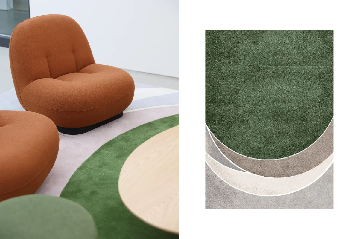 팝콘사 회사 라운지 인테리어 러그 디자인