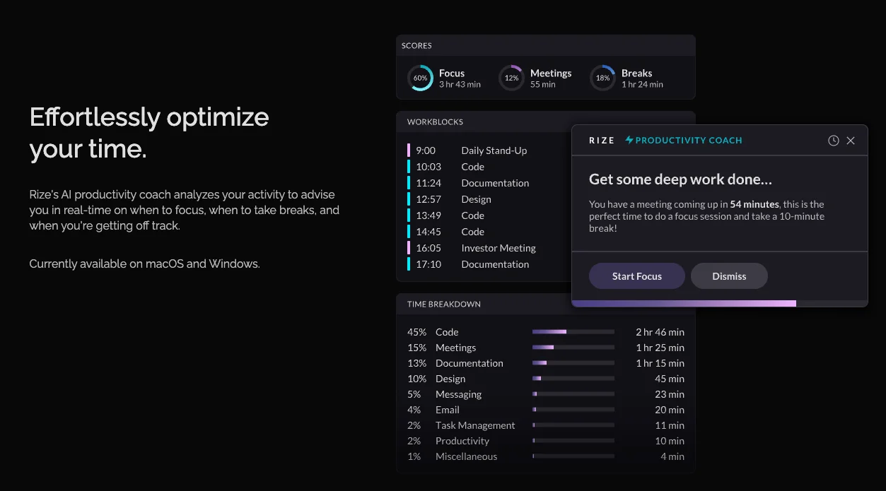 Productivity SaaS ‘Rize’