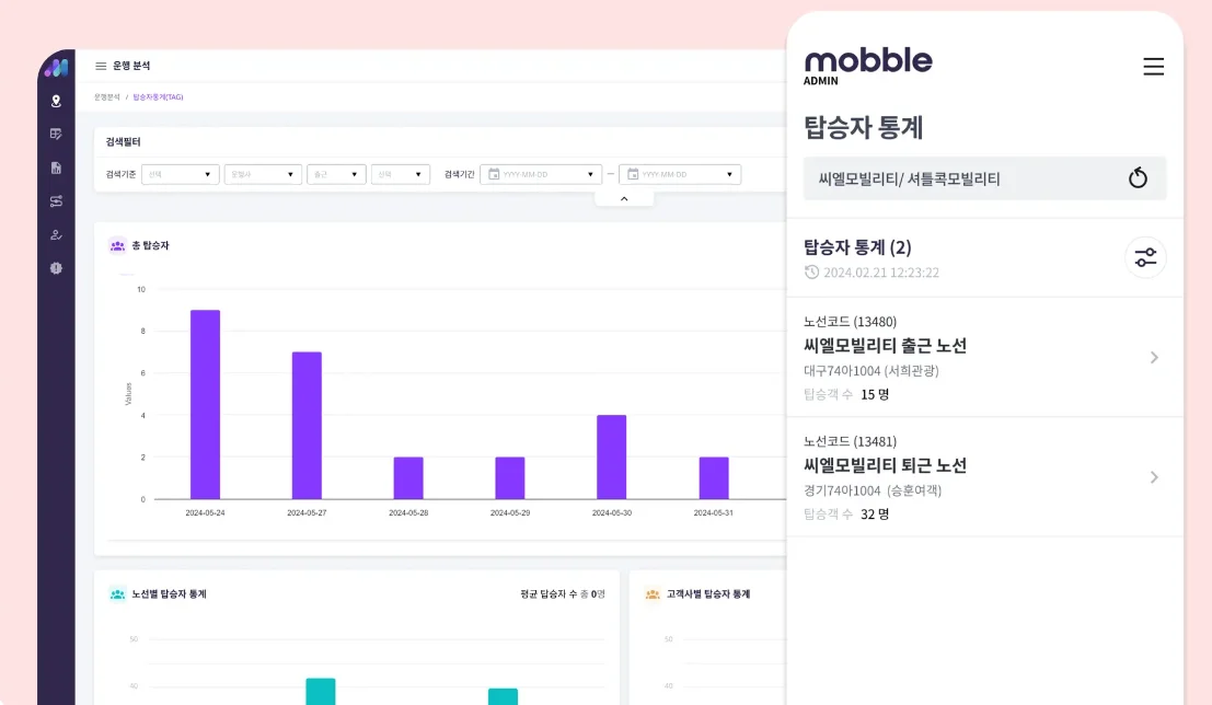 회사복지, 차량관제, 출퇴근버스, 통근버스