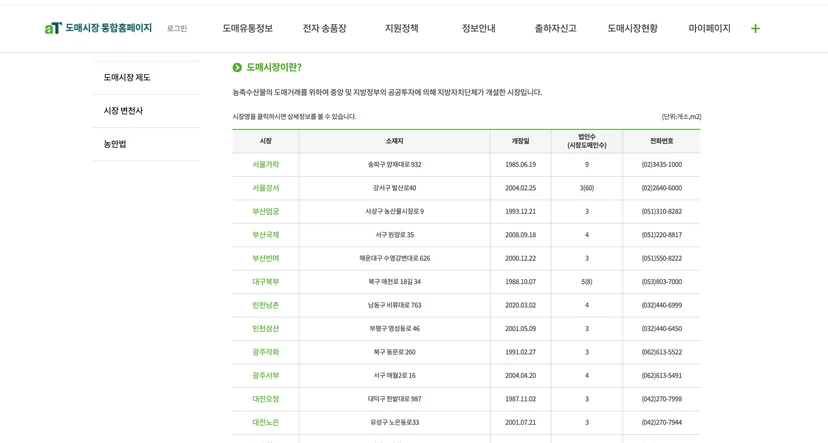 도매시장홈페이지