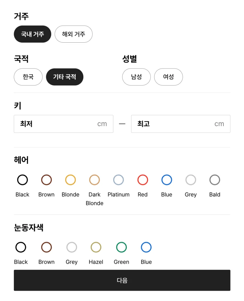 외국인 모델 캐스팅