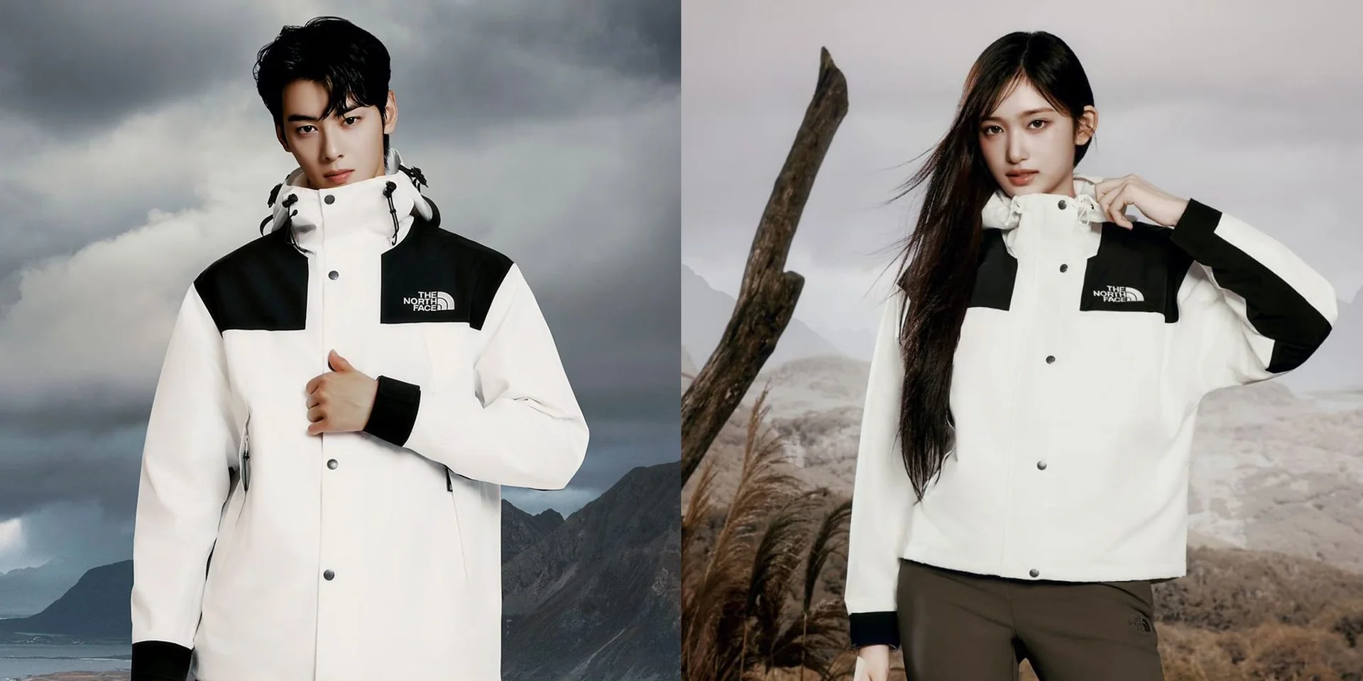 노스페이스의 광고 모델, 차은우와 아이브 이서
