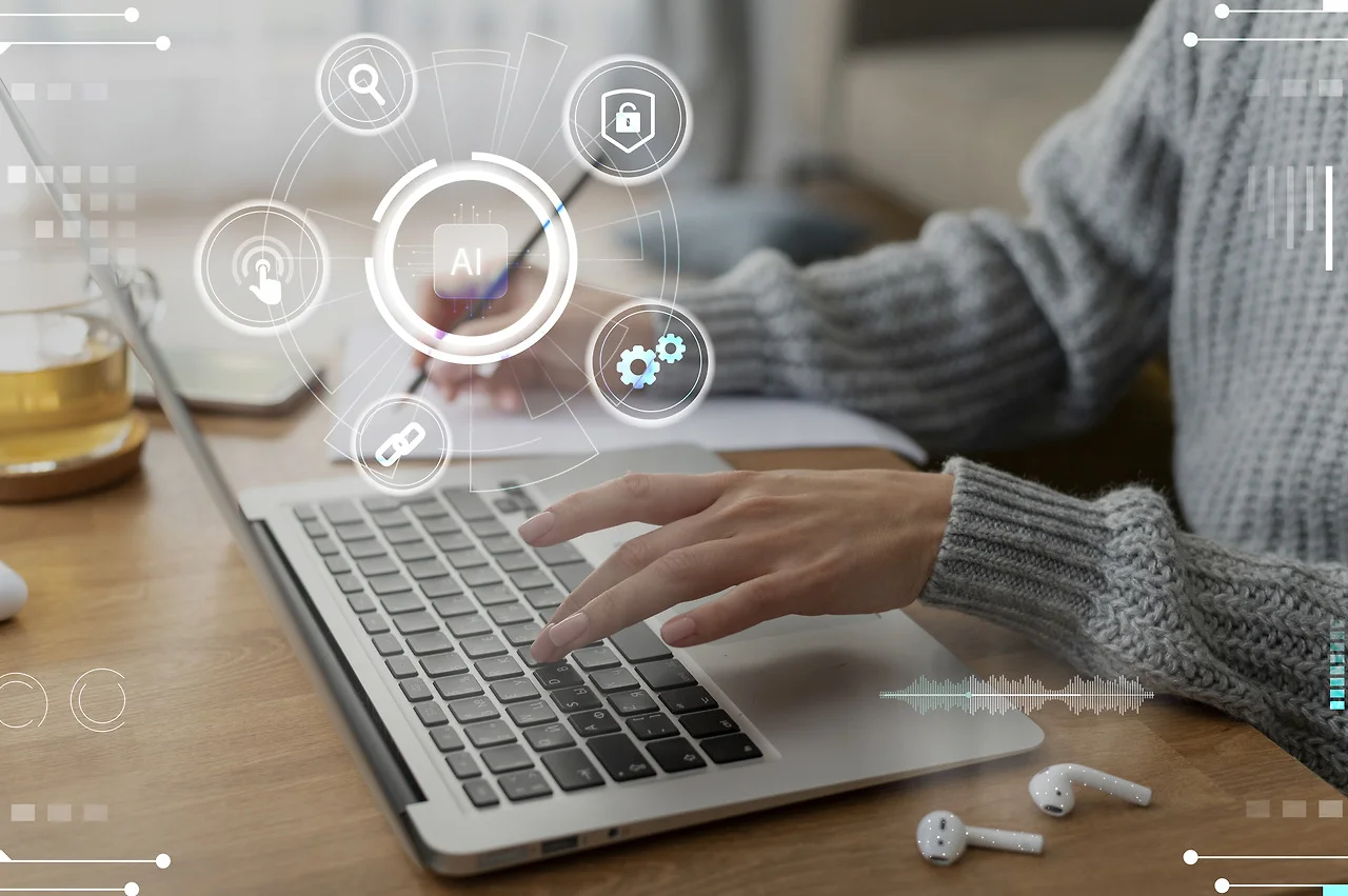 AI로 다양한 업무를 처리하는 모습