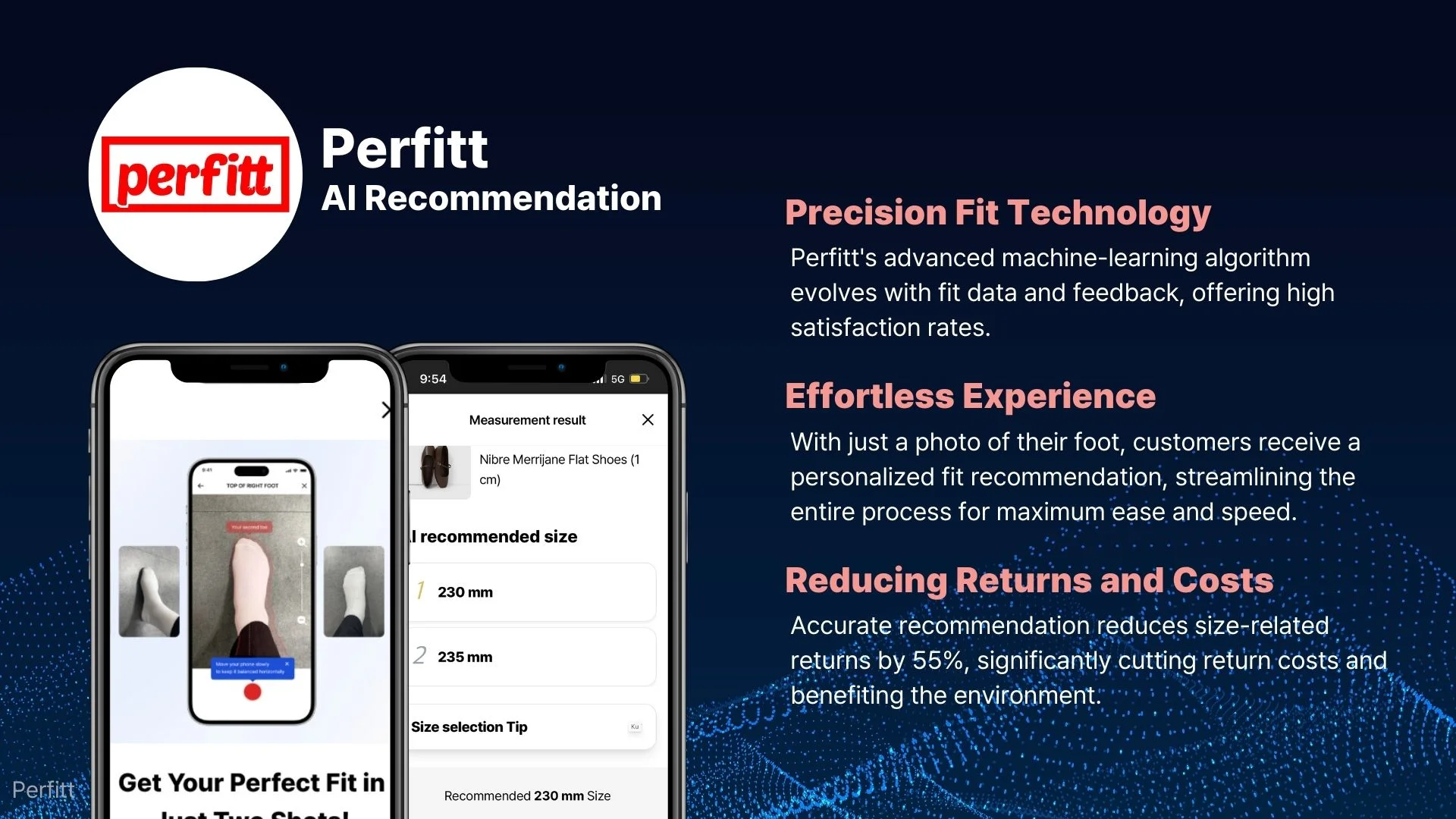 Perfitt : AI Shoe size finder for online shopping