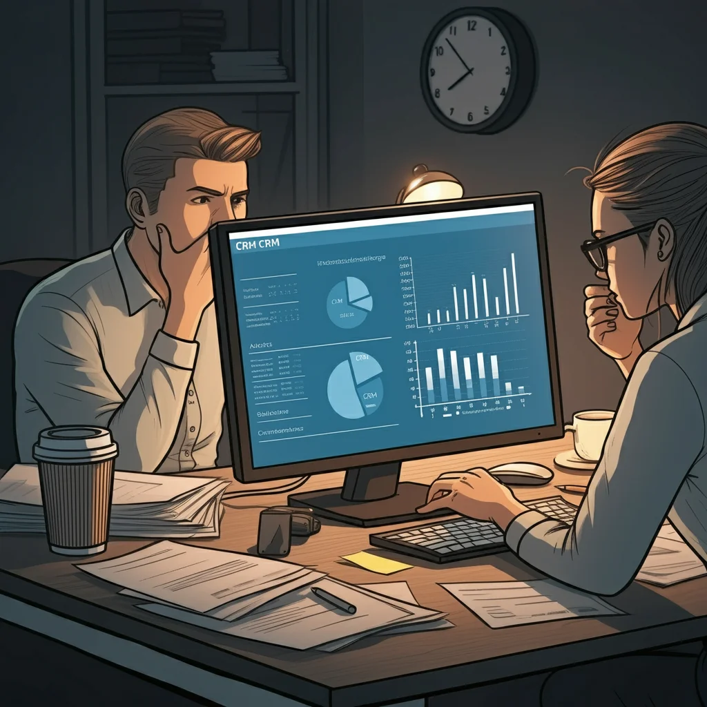 일이 많아서 야근하는 마케팅팀