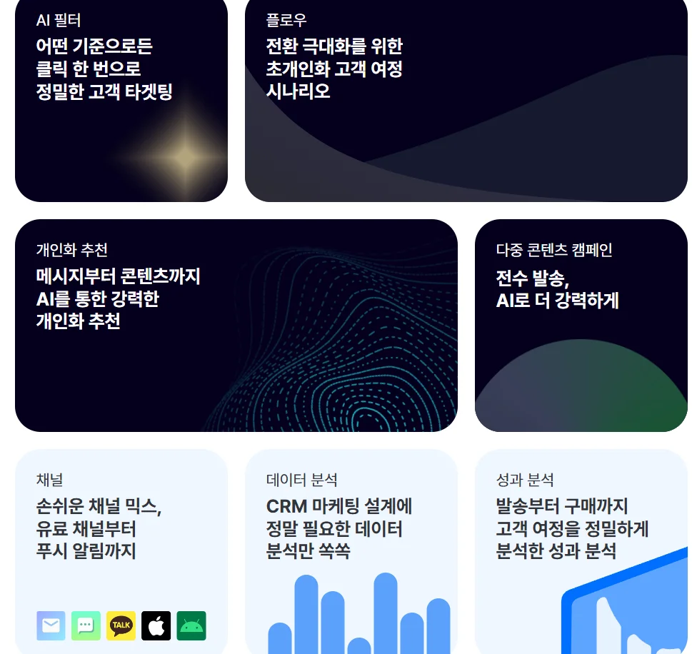 블럭스 AI 기반 CRM 마케팅 솔루션