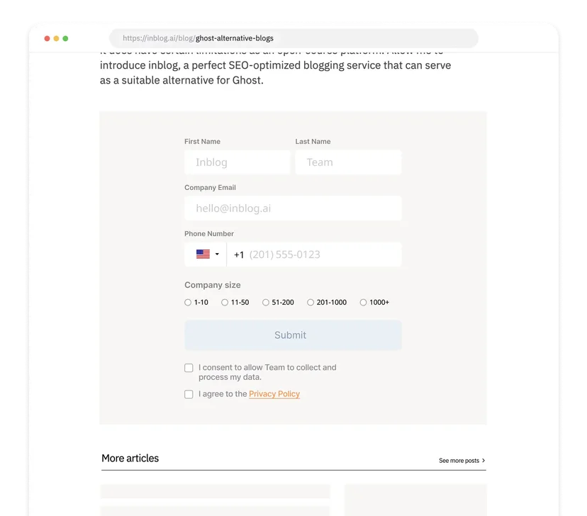 inblog에 내장되어 있는 폼 기능